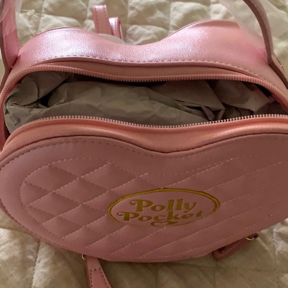 POLLY POCKET QUILTED HEART CROSSBODY BAG